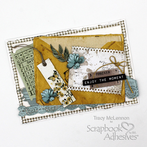Layered Vintage Style Card by Tracy McLennon for Scrapbook Adhesives by 3L