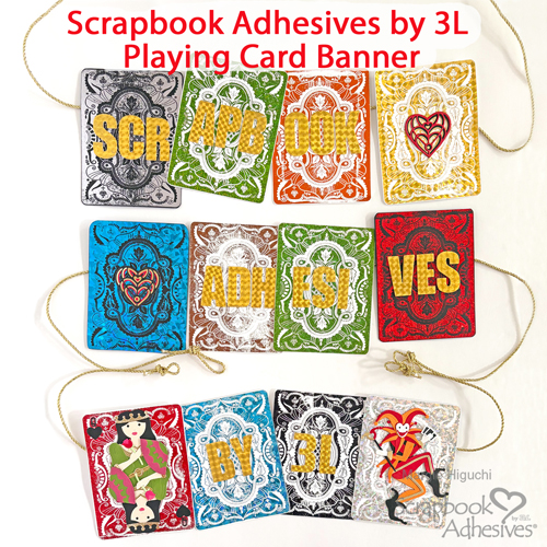 Playing Card Banner by Margie Higuchi for Scrapbook Adhesives by 3L 