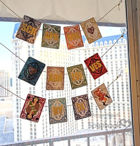 Playing Card Banner by Margie Higuchi for Scrapbook Adhesives by 3L 
