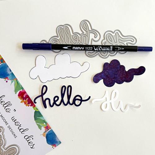 Starry Hello Pocket Card by Margie Higuchi for Scrapbook Adhesives by 3L