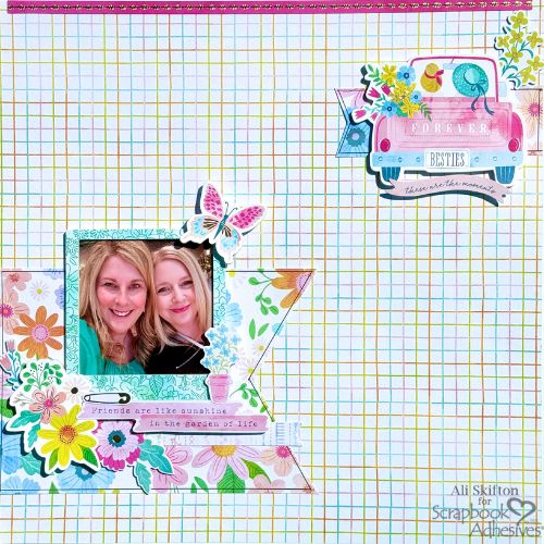 Forever Besties Scrapbook Layout by Ali Skifton for Scrapbook Adhesives by 3L