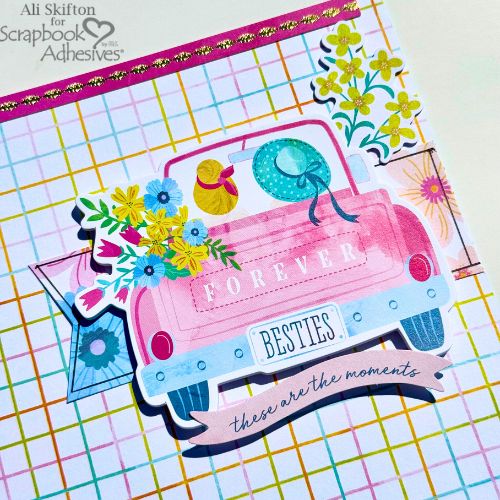 Forever Besties Scrapbook Layout by Ali Skifton for Scrapbook Adhesives by 3L