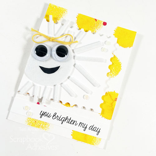 You Brighten My Day Card by Teri Anderson for Scrapbook Adhesives by 3L
