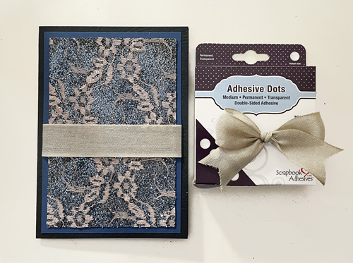 Laced Glitter Card by Yvonne van de Grijp for Scrapbook Adhesives by 3L