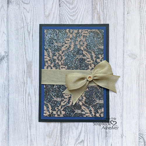 Laced Glitter Card by Yvonne van de Grijp for Scrapbook Adhesives by 3L