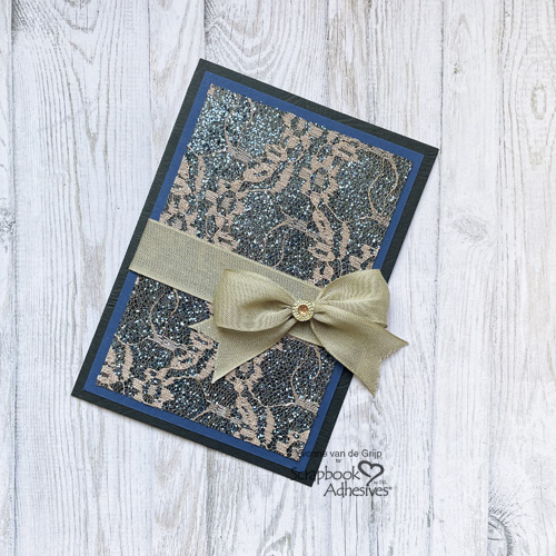 Laced Glitter Card by Yvonne van de Grijp for Scrapbook Adhesives by 3L