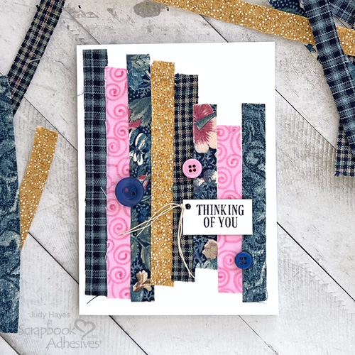 Fabric Tapes Card by Judy Hayes for Scrapbook Adhesives by 3L