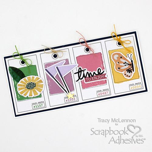 Color Block Slimline Card by Tracy McLennon for Scrapbook Adhesives by 3L