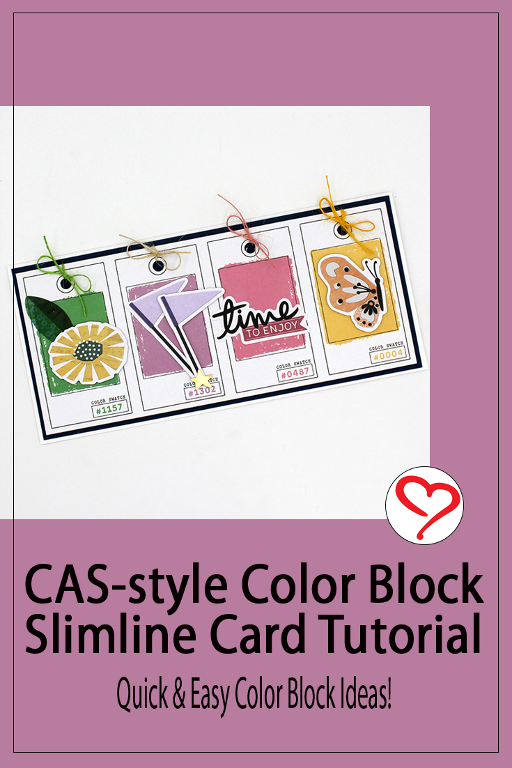 Color Block Slimline Card by Tracy McLennon for Scrapbook Adhesives by 3L Pinterest