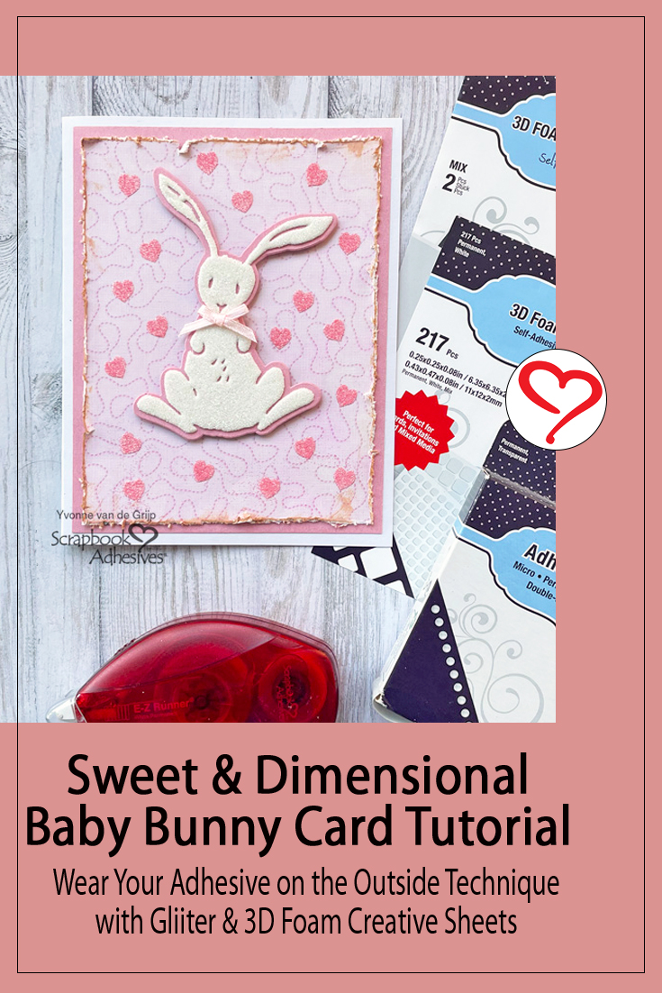 Baby Bunny Card by Yvonne van de Grijp for Scrapbook Adhesives by 3L Pinterest