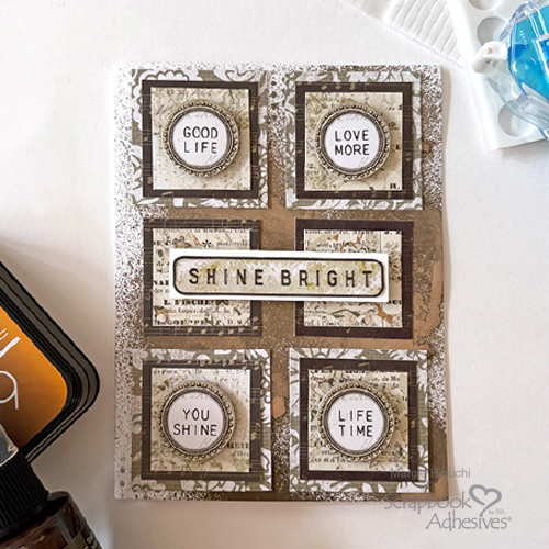 Shine Bright Square Grid Card by Margie Higuchi for Scrapbook Adhesives by 3L