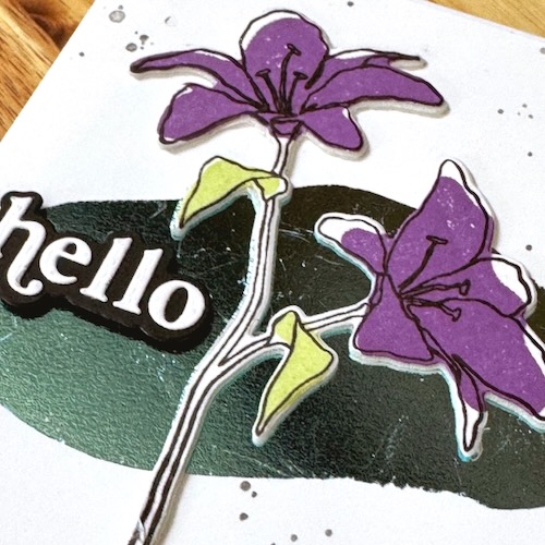 Foiled Background Hello Card by Jennifer Ingle for Scrapbook Adhesives by 3L