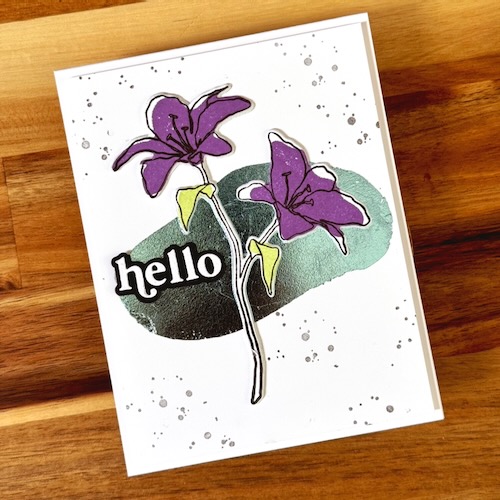 Foiled Background Hello Card by Jennifer Ingle for Scrapbook Adhesives by 3L