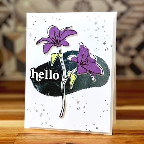 Foiled Background Hello Card by Jennifer Ingle for Scrapbook Adhesives by 3L