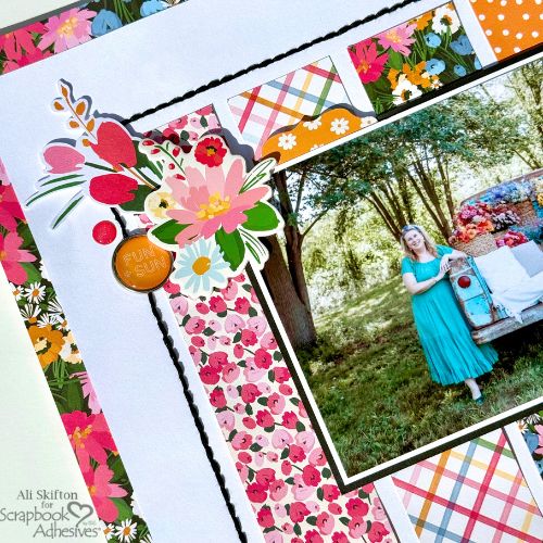 Hello Summer Stitched Layout by Ali Skifton for Scrapbook Adhesives by 3L 