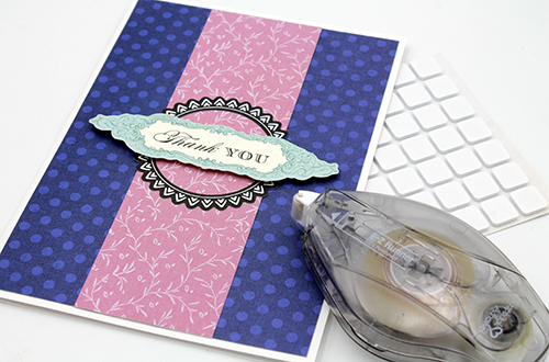 Layered Thank You Card by Tracy McLennon for Scrapbook Adhesives by 3L