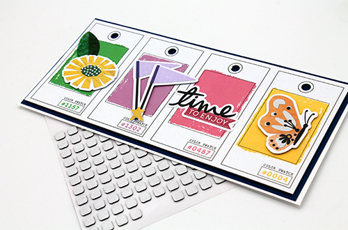 Color Block Slimline Card by Tracy McLennon for Scrapbook Adhesives by 3L