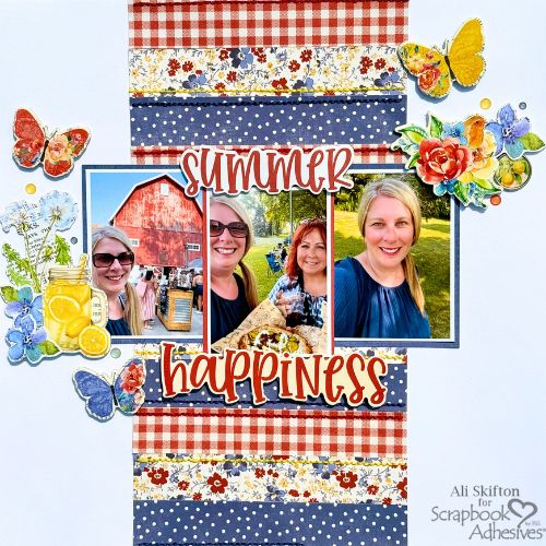 Summer Happiness Layout by Ali Skifton for Scrapbook Adhesives by 3L 