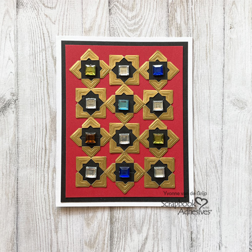 Geometric Photo Corner Design Card by Yvonne van de Grijp for Scrapbook Adhesives by 3L 