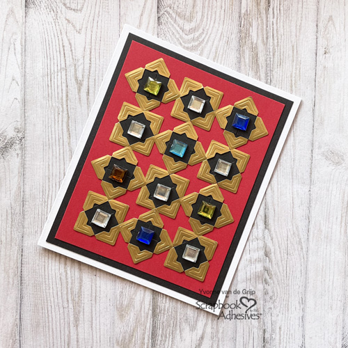 Geometric Photo Corner Design Card by Yvonne van de Grijp for Scrapbook Adhesives by 3L 