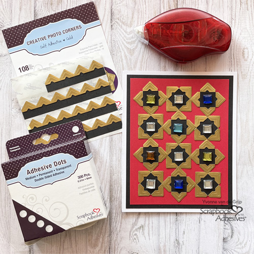 Geometric Photo Corner Design Card by Yvonne van de Grijp for Scrapbook Adhesives by 3L 