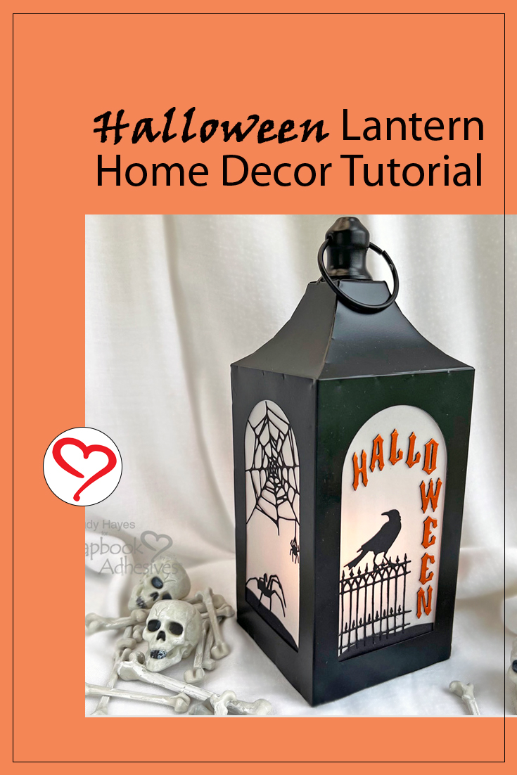 Altered Lantern for Halloween by Judy Hayes for Scrapbook Adhesives by 3L Pinterest