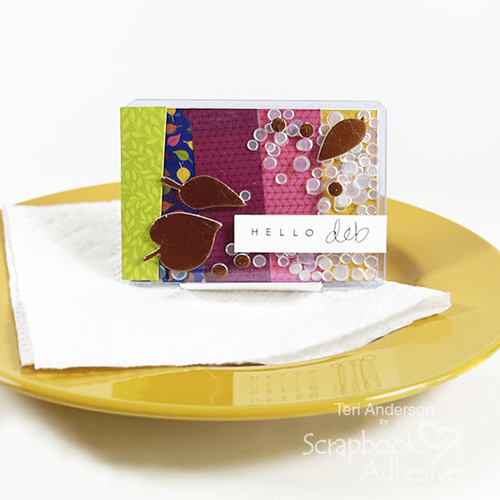 Unique Fall Place Card Tutorial by Teri Anderson for Scrapbook Adhesives by 3L 