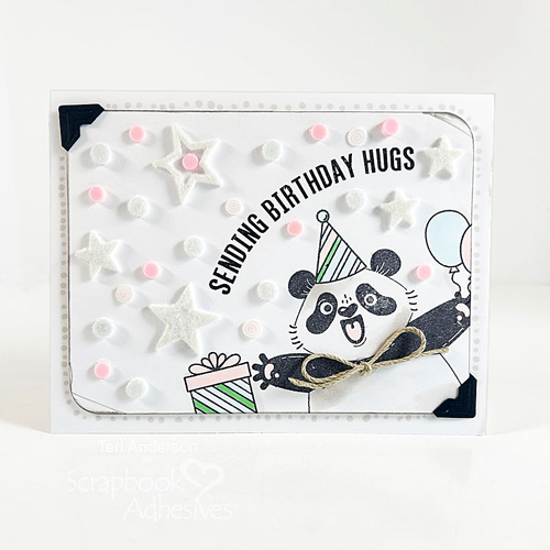 Sending Panda Birthday Hugs Card by Teri Anderson for Scrapbook Adhesives by 3L