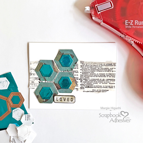 Hexagon Grid Love Card by Margie Higuchi for Scrapbook Adhesives by 3L 