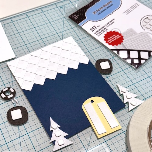 Holiday House Card with Photo Corner Rooftop by Jennifer Ingle for Scrapbook Adhesives by 3L 