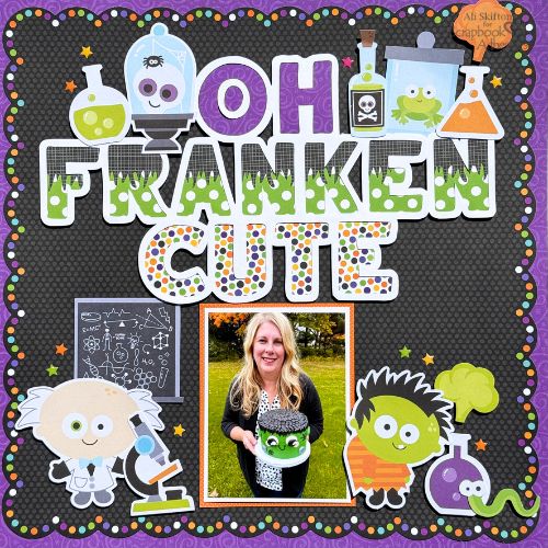 Oh Franken Cute Layout by Ali Skifton for Scrapbook Adhesives by 3L