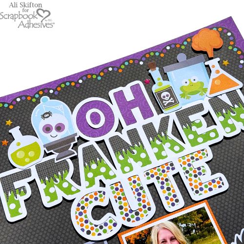 Oh Franken Cute Layout by Ali Skifton for Scrapbook Adhesives by 3L