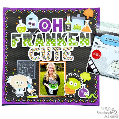 Oh Franken Cute Layout by Ali Skifton for Scrapbook Adhesives by 3L