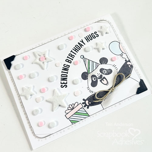 Sending Panda Birthday Hugs Card by Teri Anderson for Scrapbook Adhesives by 3L
