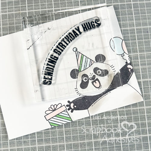 Sending Panda Birthday Hugs Card by Teri Anderson for Scrapbook Adhesives by 3L