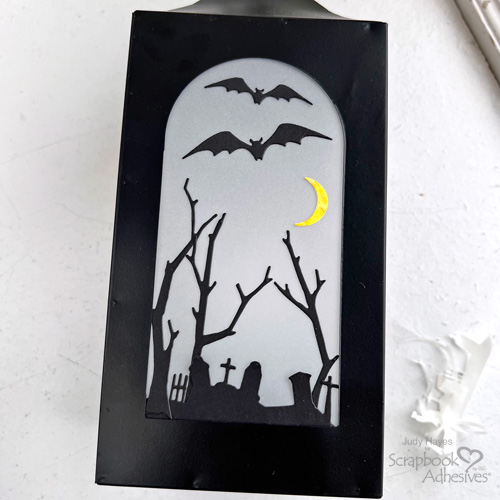 Altered Lantern for Halloween by Judy Hayes for Scrapbook Adhesives by 3L