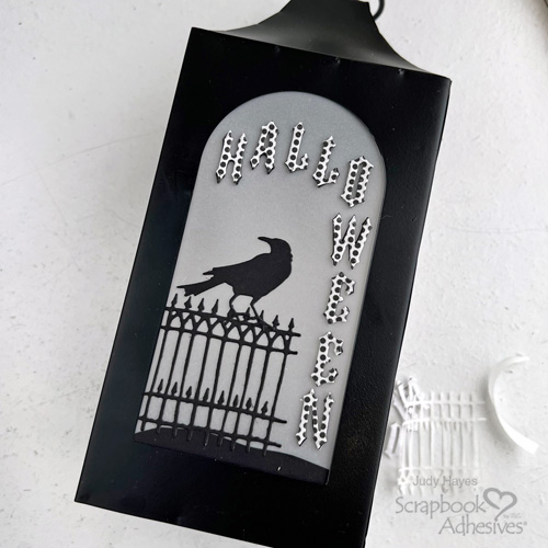 Altered Lantern for Halloween by Judy Hayes for Scrapbook Adhesives by 3L