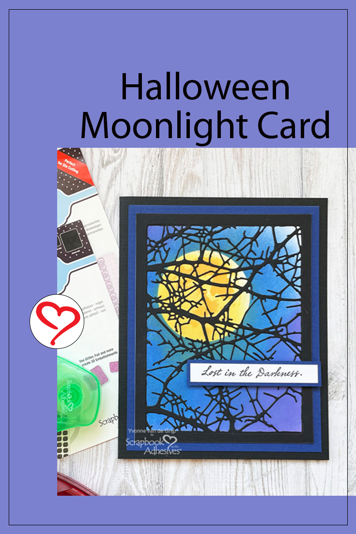 Halloween Moonlight Card by Yvonne van de Grijp for Scrapbook Adhesives by 3L Pinterest 