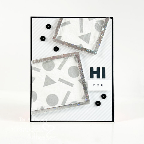 Hi You Paper Napkin Card by Teri Anderson for Scrapbook Adhesives by 3L 