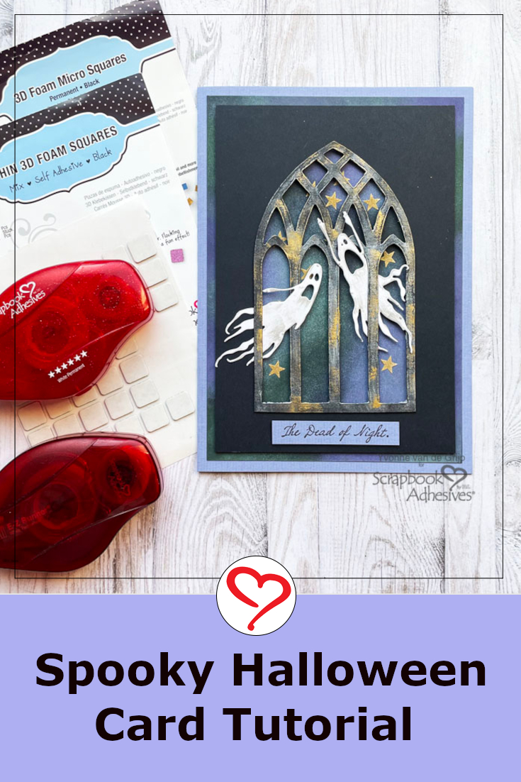Spooky Halloween Card by Yvonne van de Grijp for Scrapbook Adhesives by 3L Pinterest
