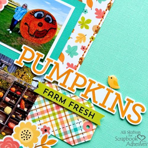 Pumpkins Farm Fresh Layout by Ali Skifton for Scrapbook Adhesives by 3L