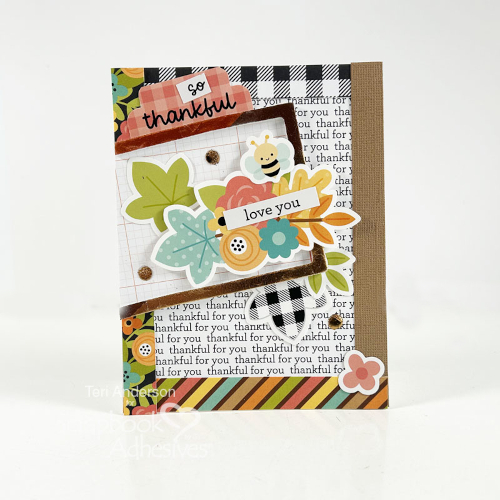 Fall So Thankful Card by Teri Anderson for Scrapbook Adhesives by 3L