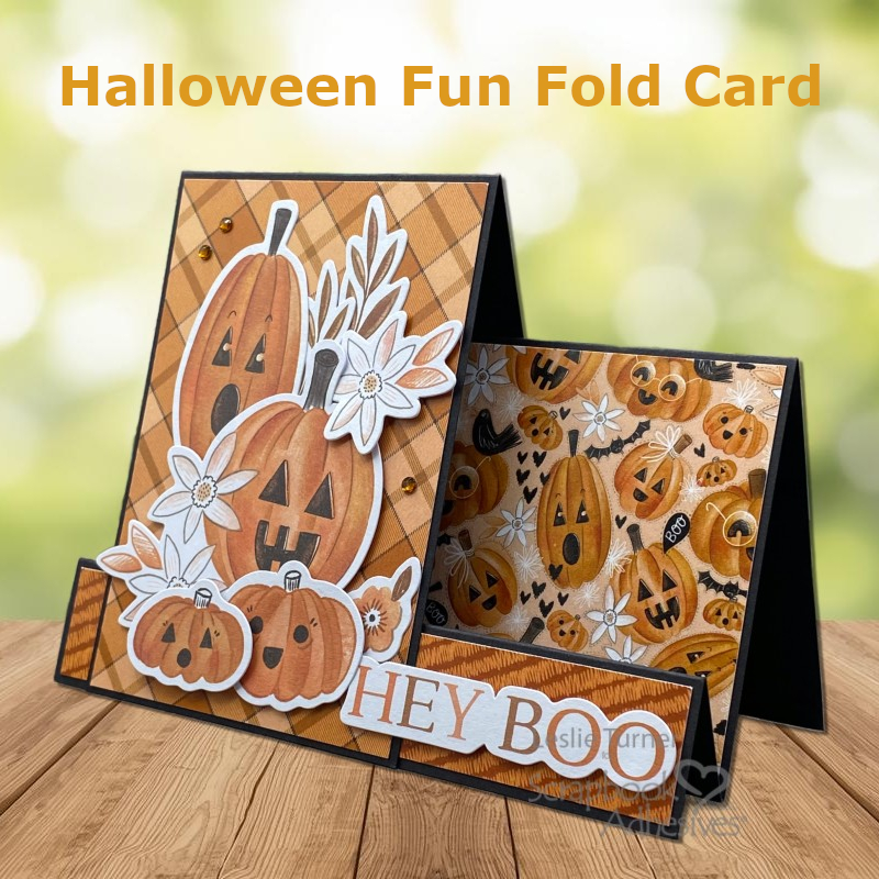 Hey Boo Halloween Fun Fold Card by Leslie Turner for Scrapbook Adhesives by 3L Pinterest