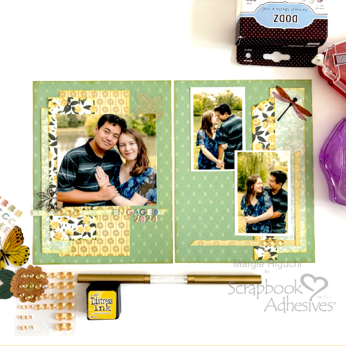 Engaged Art Journal Pages by Margie Higuchi for Scrapbook Adhesives by 3L
