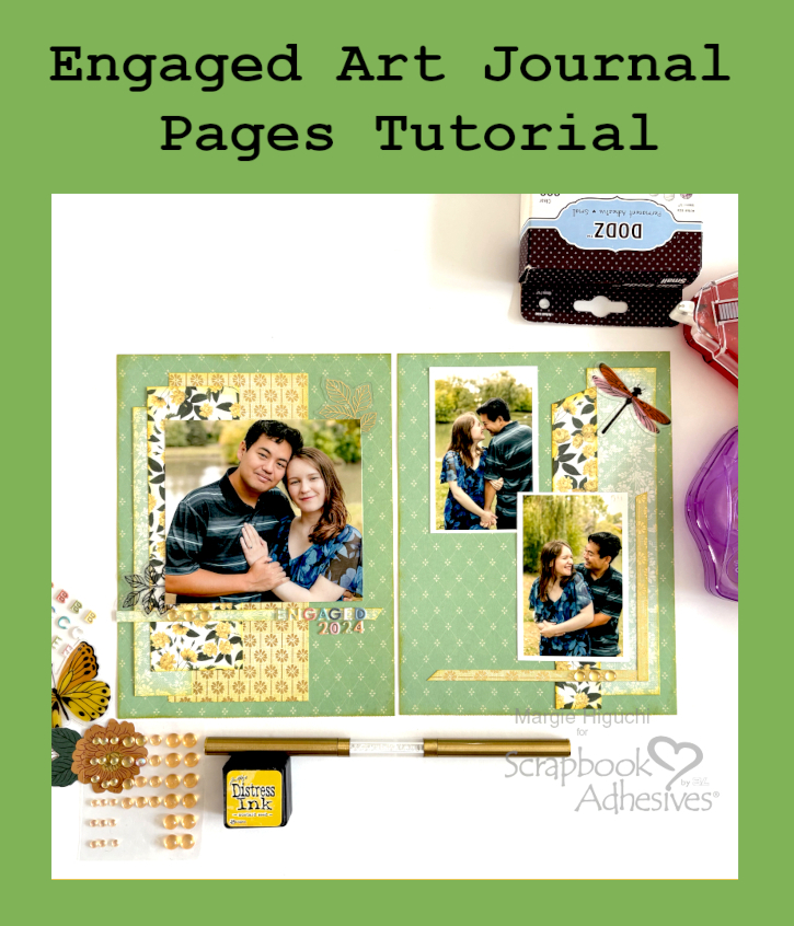 Engaged Art Journal Pages by Margie Higuchi for Scrapbook Adhesives by 3L Pinterest 