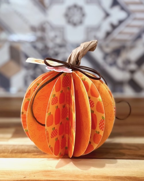 Paper Pumpkin Decor by Jennifer Ingle for Scrapbook Adhesives by 3L 