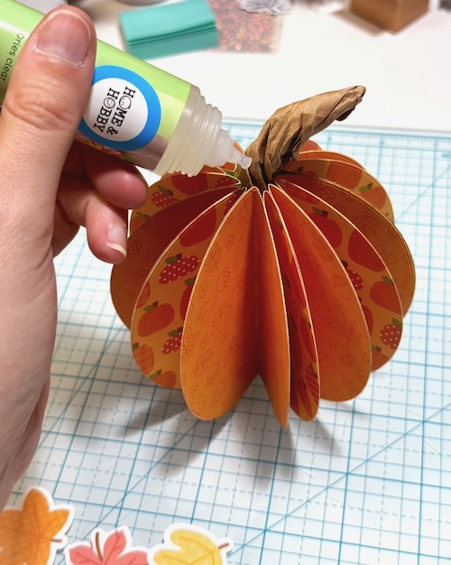 Paper Pumpkin Decor by Jennifer Ingle for Scrapbook Adhesives by 3L 