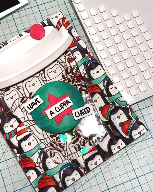 Holiday Cheer Shaker Card with the Coffee Lover's by Jennifer Ingle for Scrapbook Adhesives by 3L