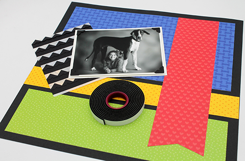 Layered Fur Baby Layout by Tracy McLennon for Scrapbook Adhesives by 3L