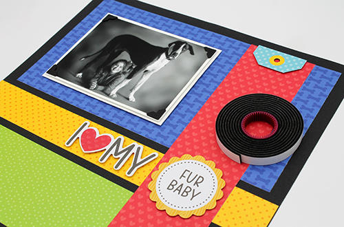 Layered Fur Baby Layout by Tracy McLennon for Scrapbook Adhesives by 3L